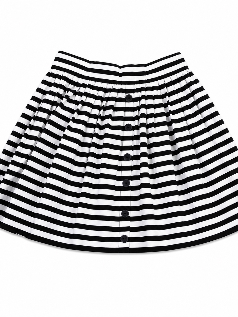 Candie's Black & White Striped Circle Skirt